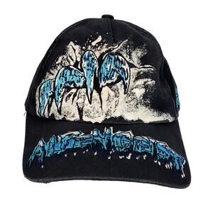 Vtg Busch Gardens Alpengeist Roller Coaster Adjustable Hat 2000s Y2K Theme Park